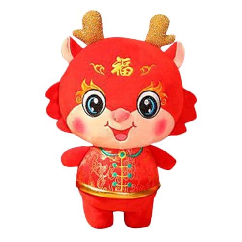 TOYANDONA Plüsch Drache Kuscheltier Weiches Stofftier Glücksbringer Langlebiges PP Baumwoll Material Dekoratives Drachenspielzeug für Zuhause Büro Auto Frühlingsfest von TOYANDONA