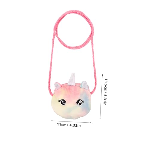 TOYANDONA Plüsch Einhorn Crossbody Tasche für Mädchen Bunte Schultertasche mit Langem Riemen Kleines Einhorn Portemonnaie Vielseitige Umhängetasche für Münzen und Kleine Gegenstände TOYANDONA Plüsch Einhorn Crossbody Tasche für Mädchen Bunte Schultertasche mit Langem Riemen Kleines Einhorn Portemonnaie Vielseitige Umhängetasche für Münzen und Kleine Gegenstände von TOYANDONA