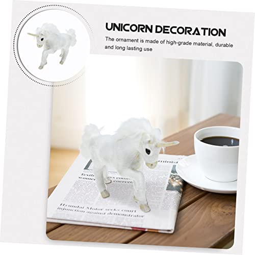 TOYANDONA Plüsch Einhorn Modell Ornament Lebensecht Gestaltetes Kuscheltier Detailreiche Verarbeitung Vielseitige Dekoration für Auto und Zuhause für Freunde von TOYANDONA
