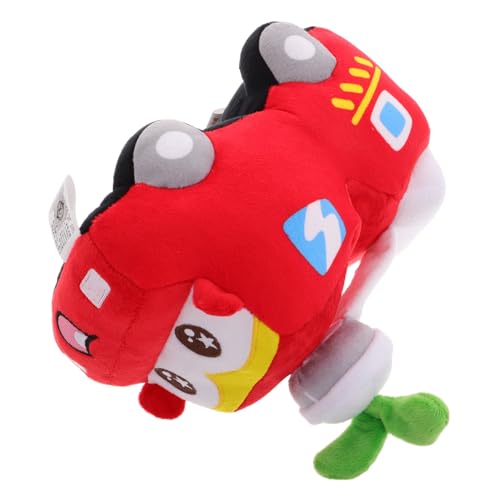 TOYANDONA Plüsch Feuerwehrauto und Kuschelig Cartoon für Kleinkinder Vielseitiges Rettungsfahrzeug als Kuscheltier und Schlafbegleiter für Geburtstage und Festtage von TOYANDONA