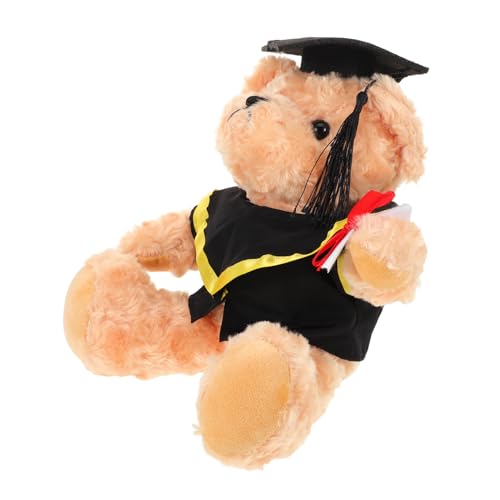 TOYANDONA Plüsch Graduation Bear Kuscheltier mit Doktorhut und Talar Niedliches Abschlussgeschenk für Kindergarten Schule und Uni Langlebiges Sammlerstück für Abschlussfeier von TOYANDONA