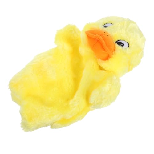 TOYANDONA Plüsch Handpuppe Gelbe Ente Handspielpuppe für Weiches Stofftier Interaktives Puppentheater Zubehör für Geschichtenerzählen und Rollenspiele von TOYANDONA