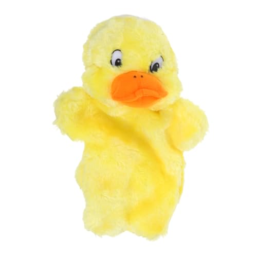 TOYANDONA Plüsch Handpuppe Gelbe Ente Weiches Handspielzeug für Kindergartenspiel Interaktives Puppentheater Geeignet für Geschichten Erzählen Eltern Junge Mädchen Spiel und Fantasievolles von TOYANDONA