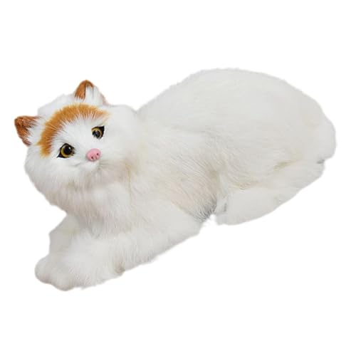 TOYANDONA Plüsch Katze Figurine Realistische Katzen Dekoration für Zuhause Zufällige Farben Perfektes für Geburtstage und Einweihungen Kawaii Tier für Kreative von TOYANDONA