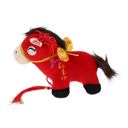 TOYANDONA Plüsch Pferdefigur Jahr des Pferdes Dekoration Kleines Stofftier für Chinesisches Neujahr Vielseitige Tisch und Wohnraumdeko Geschenkidee für Familie und Freunde von TOYANDONA