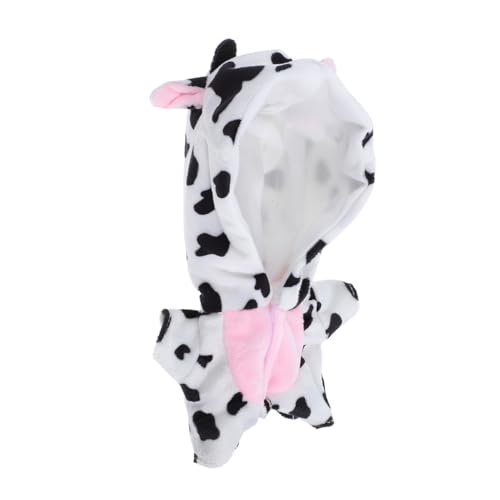 TOYANDONA Plüsch Puppen Jumpsuit Niedlicher Kuh Pyjama Weiche Bequeme Puppenkleidung Einfach Auszuziehen Vielseitiges Outfit für Schlaf und von TOYANDONA