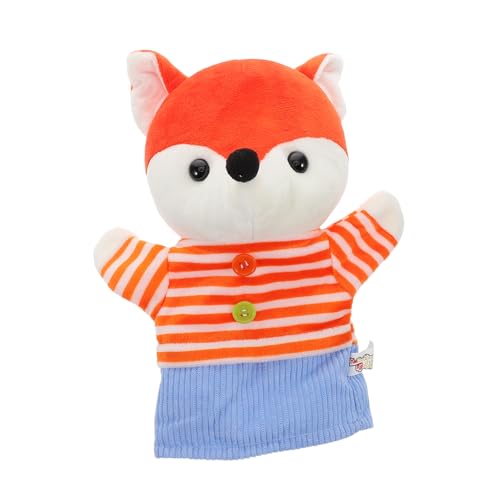 TOYANDONA Plüsch Tier Handpuppe Fuchs aus Weichem Stofftier Material Interaktives Kinderspielzeug für Eltern Junge Mädchen Spiele Vielseitig als Erzähl und Dekorationspuppe Geeignet von TOYANDONA