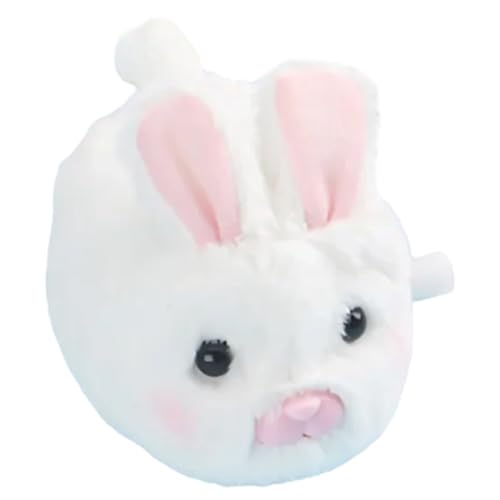 TOYANDONA Plüsch Wind Up Weißes Kaninchen Weiches Kuscheltier mit Bewegliches Niedliches Tier Verschenken von TOYANDONA