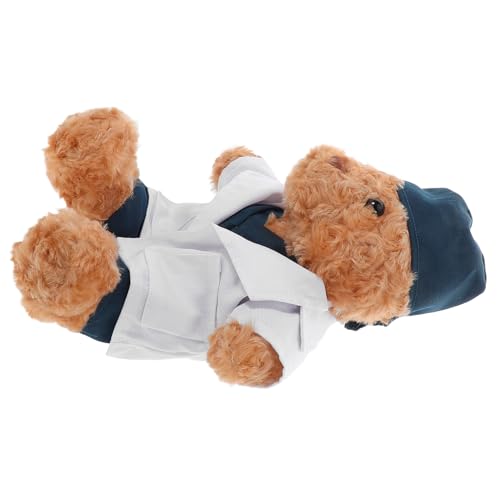 TOYANDONA Plüschbär Arzt Kostüm Weiches Stofftier mit Detailliertem Design Realistisches Arzt Outfit Kreatives für Rollenspiel Kuscheltier von TOYANDONA