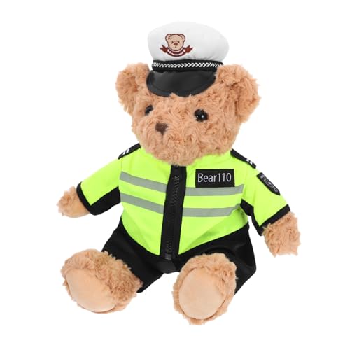 TOYANDONA Plüschbär Stofftier mit Uniform und Süßes für Jungen und Mädchen für Kleinkinder Langlebig und Komfortabel TOYANDONA Plüschbär Stofftier mit Uniform und Süßes für Jungen und Mädchen für Kleinkinder Langlebig und Komfortabel von TOYANDONA