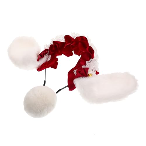 TOYANDONA Plüschige Bunny Ear Cosplay Haarreif mit Spitzenband und Weichem Rabbit Tail Prop in Weiß und Weinrot Komfortabel für Karneval Maskerade Musikfest und Kostümparty TOYANDONA Plüschige Bunny Ear Cosplay Haarreif mit Spitzenband und Weichem Rabbit Tail Prop in Weiß und Weinrot Komfortabel für Karneval Maskerade Musikfest und Kostümparty von TOYANDONA