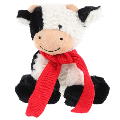 TOYANDONA Plüschkuhpuppe Kinderspielzeug Puppendekor Zeug Tier Kuscheltiere Plüschpuppe Animal Figures wohnzimmerdeko Fun Toy Plüschspielzeug Kinderpuppe Plüschmaterial Black von TOYANDONA