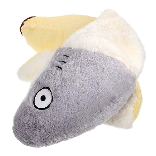 TOYANDONA Plüschpuppe Ozeankissen Banane Dekokissen Für Couch Dekokissen Couchkissen Sofakissen Dekokissen Fürs Bett Lustiger Plüschhai Cartoon Ausgestopfter Hai Kurzplüsch von TOYANDONA