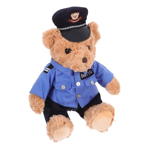 TOYANDONA Polizeibär Plüschtier Flauschiger Stofftierbär für Dekorieren TOYANDONA Polizeibär Plüschtier Flauschiger Stofftierbär für Dekorieren von TOYANDONA