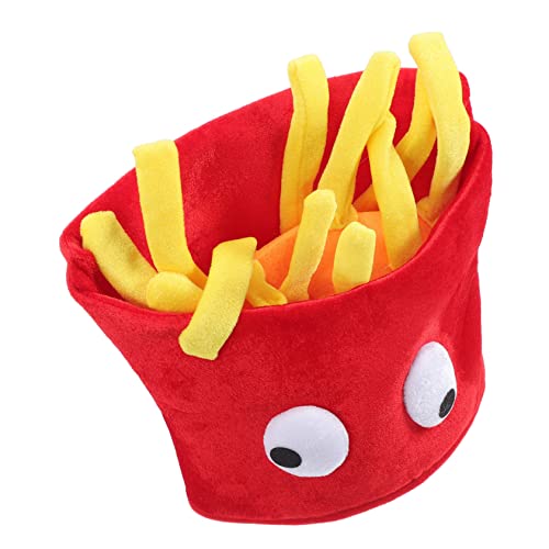 TOYANDONA Pommes-Frites-Hut fasching kopfbedeckung fastnacht kopfbedeckung die hatd witzige kopfbedeckung Spaß Hut Bierhut kahle Kappe Hummerhut Party-Kopfbedeckung Party-Plüsch-Hut Tuch von TOYANDONA