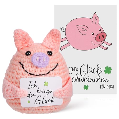 TOYANDONA Positives Häkelschwein Emotionale Unterstützung Häkelspielzeug Glücksbringer Handgemachtes Tier für Erwachsene Dekoration und Geschenkidee Niedliches Design TOYANDONA Positives Häkelschwein Emotionale Unterstützung Häkelspielzeug Glücksbringer Handgemachtes Tier für Erwachsene Dekoration und Geschenkidee Niedliches Design von TOYANDONA