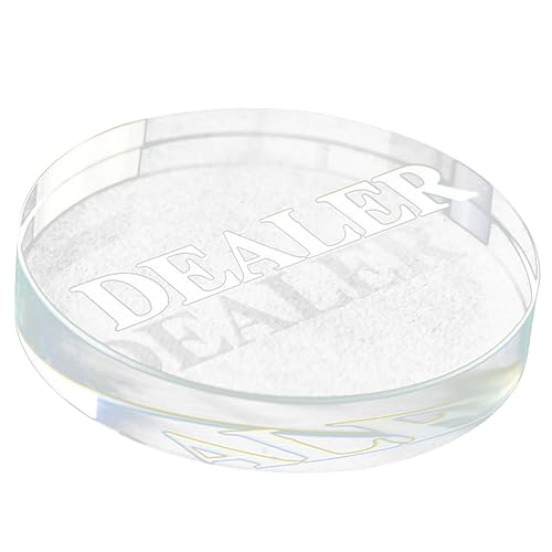 TOYANDONA Professioneller Dealer Button aus Wiederverwendbarer Pokerhändler für Hold Turniere Kompakte und Langlebige Spielmarke für Pokerabende Transparentes von TOYANDONA