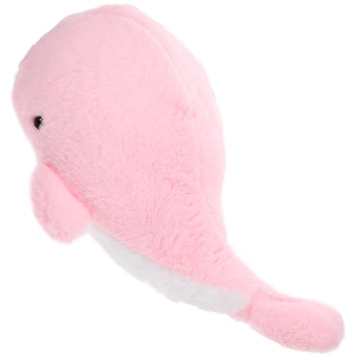 TOYANDONA Puppe Für Sofapuppendekoration Gefüllte Kinderpuppe Walpuppe Im Schlafzimmer Gefüllte Walpuppe Wal-Puppe Gefüllte Puppe Stofftierpuppe Heimdekoration Rosa Plüsch von TOYANDONA