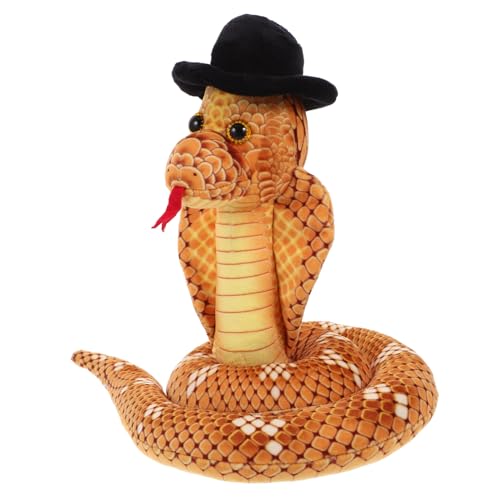TOYANDONA -Puppe Mit Zylinderhut Schildkröte Hundespielzeug Kuscheltiere Hase Frosch Meerschweinchenkäfig Hängematte Falsche Schlange Streichschlangenmodell Black Plüsch von TOYANDONA