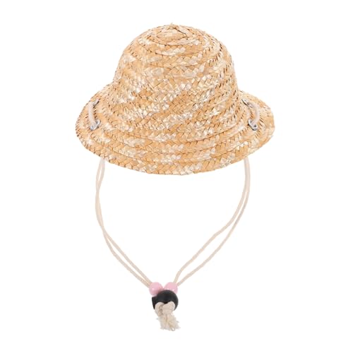 TOYANDONA Puppe Strohhut große Strohhüte Baumwollmütze Hut mit breiter Krempe Cowgirl-Hut Sonnenhut Kappe für kinderspielzeug mikrolle Mikro-Landschaft-Hut-Ornament Mini-Hut von TOYANDONA