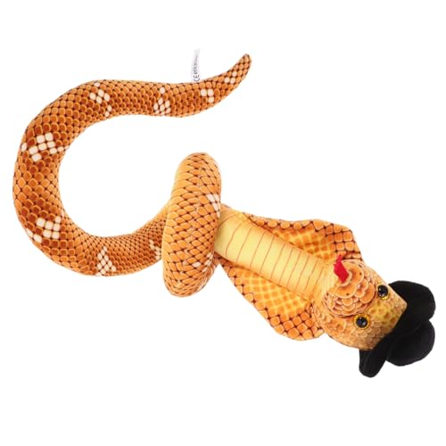 TOYANDONA -Puppe mit Zylinderhut plüschtiere plüsch Schlange Kuscheltier Schlange Schlangenplüschtier Dinosaurier Spielzeughamster Pfoten künstliche Schlange Streich Plüschtier Black TOYANDONA -Puppe mit Zylinderhut plüschtiere plüsch Schlange Kuscheltier Schlange Schlangenplüschtier Dinosaurier Spielzeughamster Pfoten künstliche Schlange Streich Plüschtier Black von TOYANDONA