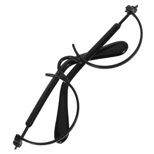 TOYANDONA Puppenbrille Metallrahmen Halbrand Design Schwarze Drahtfassung für Stoffpuppen und Miniaturen Elegantes Zubehör für DIY Puppenhaus Kostüme von TOYANDONA