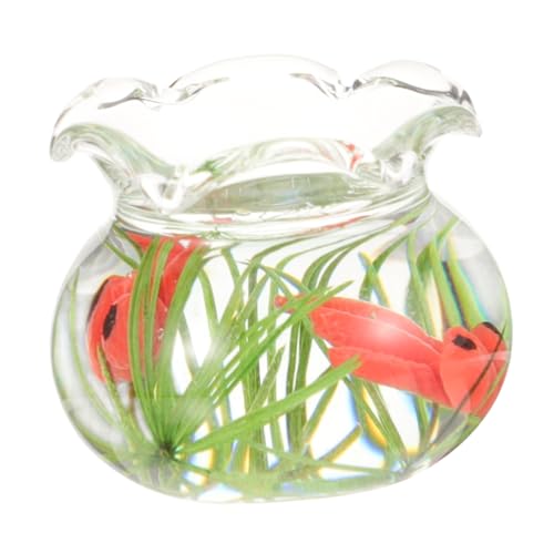 TOYANDONA Miniatur-Szene-zubehör Mini-fischglas-Modell Kunststoff-Tank Für Puppenhaus- Im Maßstab 112 von TOYANDONA