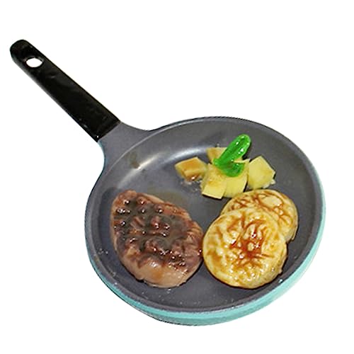 TOYANDONA Puppenhaus Bratpfanne Essen gefälschtes Essen zum Rollenspiel bastelset basteln für Kid Toys Probieren Spielzeugküchenzubehör Legierung Blue TOYANDONA Puppenhaus Bratpfanne Essen gefälschtes Essen zum Rollenspiel bastelset basteln für Kid Toys Probieren Spielzeugküchenzubehör Legierung Blue von TOYANDONA
