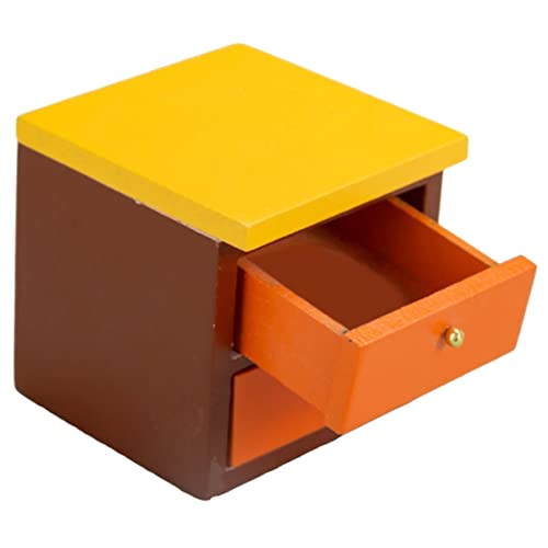 TOYANDONA Puppenhaus Dekoratives Kleines Schubladenschränkchen Kreatives Miniatur Möbelstück für Puppenhaus Wohnzimmer und Schlafzimmer von TOYANDONA