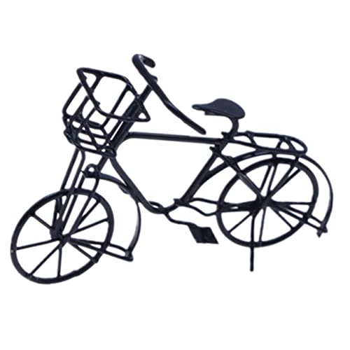 TOYANDONA Puppenhaus Fahrrad Mini-Fahrrad Fingerbike-Modell Lebensechter Fahrradschmuck Kleine Fahrradverzierung Vintage Fahrradmodell Fahrradverzierung Im Vintage-Stil Miniaturfigur Metall von TOYANDONA