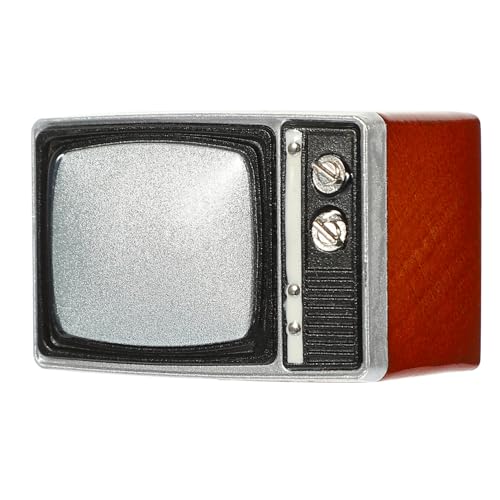 TOYANDONA Retro-TV-Modell Puppenhausfernseher Mini-Hausmöbel Kleiner Fernseher Wohnkultur Zubehör für Puppenhäuser Mini-Hausverzierung altmodisch Dekorationen Ornamente Baby Kind Requisiten von TOYANDONA