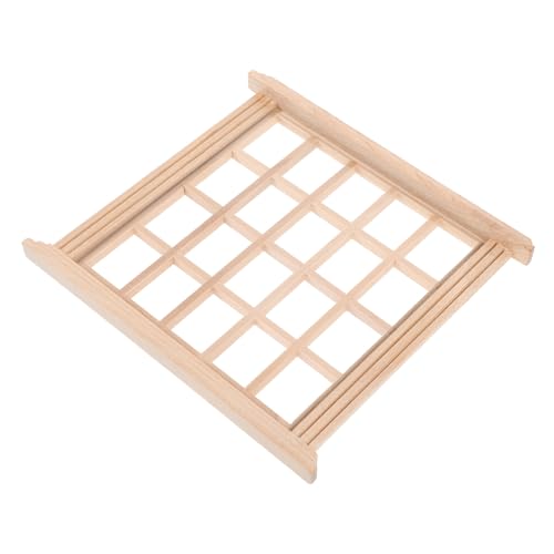 TOYANDONA Puppenhaus Holzfenster Modell Leichtes Robustes Miniatur Fensterrahmen DIY Zubehör Naturbelassen Langlebig für Puppenhaus Dekoration und Kleine Landschaften von TOYANDONA