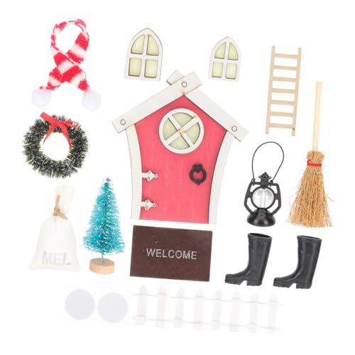 TOYANDONA Puppenhaus Mini Haus Szene Layout Prop Weihnachtsornamente Tischdekoration Vintage Stil für Miniatur Sammler von TOYANDONA