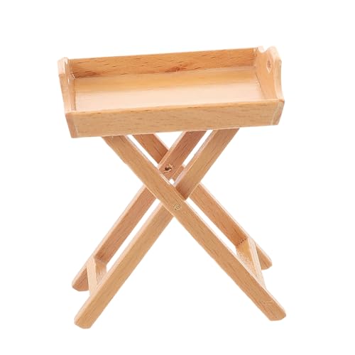 TOYANDONA Puppenhaus Miniatur Holz Tablett Obstschale für Küchenzubehör Realistische Miniatur Servierplatte für Rollenspiel und Sammler Passgenaues Dekorationselement von TOYANDONA