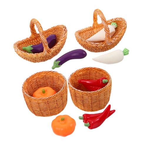TOYANDONA Puppenhaus Miniatur Obstkorb Puppenhaus Gemüsemarkt Miniatur Gemüse Figuren Gemüse Körbe Dekor TOYANDONA Puppenhaus Miniatur Obstkorb Puppenhaus Gemüsemarkt Miniatur Gemüse Figuren Gemüse Körbe Dekor von TOYANDONA