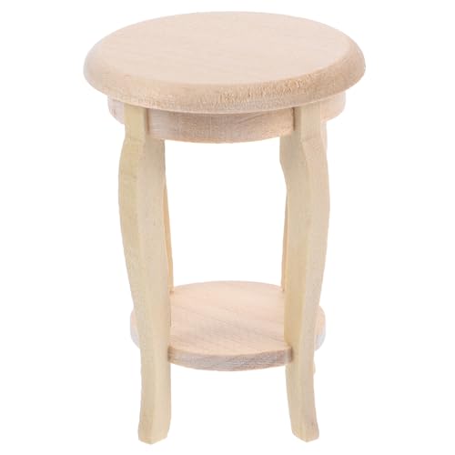 TOYANDONA Puppenhaus Möbel Dekorativer Mini Sitzhocker mit Glatter Oberfläche für DIY Puppenzubehör und Kreativitätsspielzeug von TOYANDONA