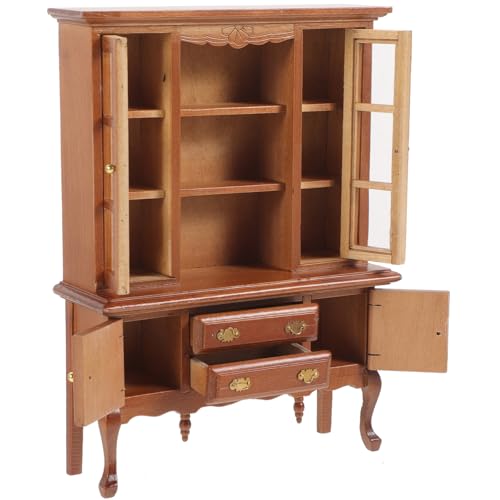 TOYANDONA Puppenhaus Möbelmodell Mini Regal für Wohnzimmer Schlafzimmer Küchendekor Langlebig und Platzsparend Geeignet für Puppenhaus Miniatur Display Cabinet von TOYANDONA