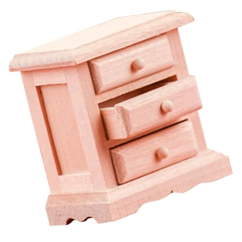 TOYANDONA Puppenhaus-Nachttisch Spielzeug kinderzimmerdeko 1:12 Puppenhausmöbel Tischminiaturen Spielset aus Holz Ornament Miniaturmöbel Miniatur-Hausschrank empfindlich Requisiten Möbelset von TOYANDONA