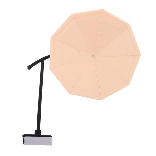 TOYANDONA Puppenhaus Outdoor Zubehör Regenschirm DIY Garten Sonnenschirm Miniatur DIY Garten Mini Sonnenschirme Sonnenschirm Strand Miniatur Weiß Pla von TOYANDONA