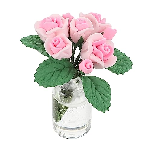 TOYANDONA Puppenhaus Rosen Blumenverzierungen Vase Eingetopft Miniatur Künstlich Mini-töpfe Hauspflanzentöpfe Rosendekor Mini- Ornament Abs Mini-pflanzenmodell Mini-hausbedarf Harz Rosa TOYANDONA Puppenhaus Rosen Blumenverzierungen Vase Eingetopft Miniatur Künstlich Mini-töpfe Hauspflanzentöpfe Rosendekor Mini- Ornament Abs Mini-pflanzenmodell Mini-hausbedarf Harz Rosa von TOYANDONA