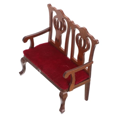 TOYANDONA Puppenhaus Vintage Sessel Stabiles Europäisches Design Kompakt Langlebig für Wohnzimmer Dekoration und Puppenhaus Zubehör von TOYANDONA