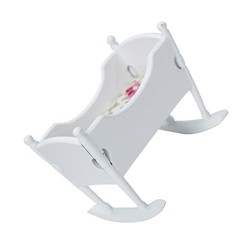 TOYANDONA Puppenhaus Wiege für kinderspielzeug puppenbett etagenbett Miniatures Puppenstubenwiege schmücken Puppenstuben-Simulationswiege Birke Weiß TOYANDONA Puppenhaus Wiege für kinderspielzeug puppenbett etagenbett Miniatures Puppenstubenwiege schmücken Puppenstuben-Simulationswiege Birke Weiß von TOYANDONA