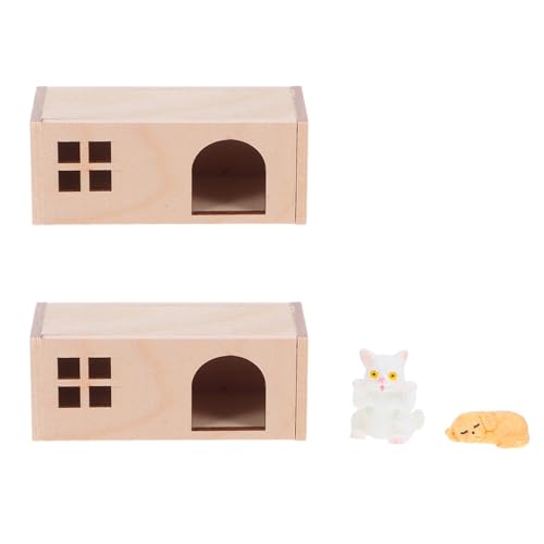 TOYANDONA Puppenhaus Zubehör mit Hund und Katze Figuren Langlebig Vielseitig für Puppenhäuser Desktop Dekoration Kreative Haustier Spielsets TOYANDONA Puppenhaus Zubehör mit Hund und Katze Figuren Langlebig Vielseitig für Puppenhäuser Desktop Dekoration Kreative Haustier Spielsets von TOYANDONA