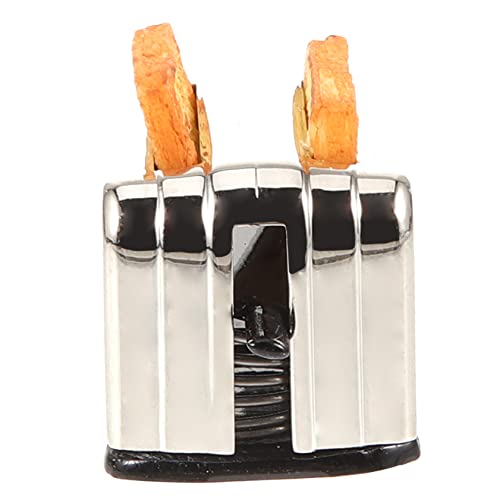 TOYANDONA Puppenhaus-brotbackmaschine Kinderspielzeug Wohnaccessoire Miniatur-Toaster Spielzeugtoaster Miniatur Simuliertes Brotbackautomatenmodell Puppenhaus Bausatz Selber Machen Metall von TOYANDONA