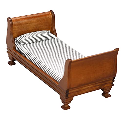 TOYANDONA Puppenhausbett Mini-einrichtungsschmuck Puppenbett Spielhaus Bettmodell Simulierte Bettdekoration Puppenhausmöbel Miniatur Zubehör Für Puppenhäuser Mini-hausbett- Brown Stoff TOYANDONA Puppenhausbett Mini-einrichtungsschmuck Puppenbett Spielhaus Bettmodell Simulierte Bettdekoration Puppenhausmöbel Miniatur Zubehör Für Puppenhäuser Mini-hausbett- Brown Stoff von TOYANDONA
