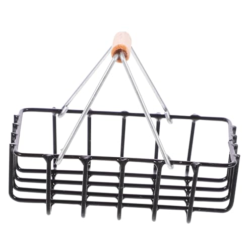 TOYANDONA Puppenhauskorb Kleiner Korb Mini Kleiner Korb Spielzeughaus Kinderspielzeug Ornamente Für Puppenhauskorb Einkaufskorb Vorgeben Mini Korb Spielzeugkorb Mini Eisen von TOYANDONA