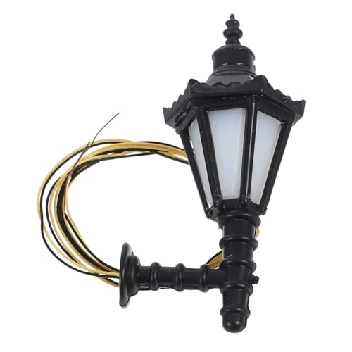 TOYANDONA Mini Wandlampe Für Dekorative Simulation Kleine Wandleuchte Schwarz Mit Kabel Für Miniaturmodelle Und Kinderzimmer-Dekoration von TOYANDONA