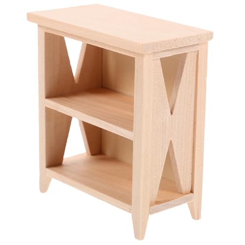 TOYANDONA Puppenhausmöbel Bücherregale Bücherregal Puppenhaus Minimöbel Miniaturen Bücherregal Mini Holz Display Bücherregal Puppenhaus Mini Schrank Miniaturmöbel Holz von TOYANDONA