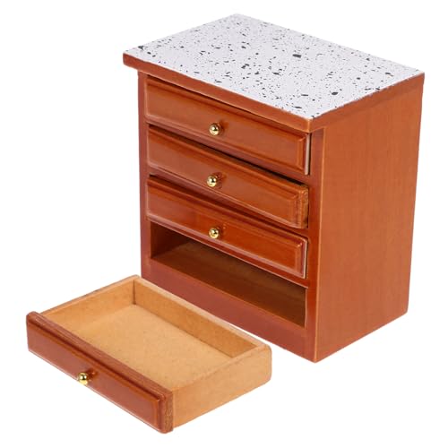 TOYANDONA Puppenhausschrank Miniatur Puppenmöbel Unfertige Mini-möbel Vitrine Möbelmodell Minischrank Wohnzimmer Kleiner Schrank Zubehör Für Puppenhäuser Puppenhaus-schrankmodell Holz von TOYANDONA