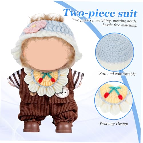 TOYANDONA Puppenkleidung Kompatibel mit Labubu Handgehäkeltes Mützchen Set für Puppen Weiche Komfortable Spielzeugkleidung für Sammler TOYANDONA Puppenkleidung Kompatibel mit Labubu Handgehäkeltes Mützchen Set für Puppen Weiche Komfortable Spielzeugkleidung für Sammler von TOYANDONA